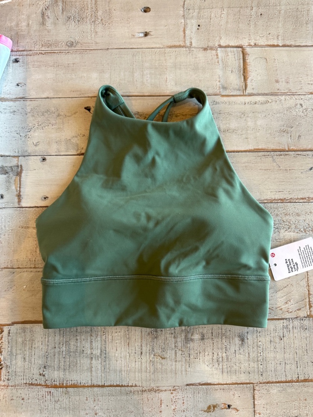 lululemon athletica Energy High-Neck Sports Bra in Sage Green size 4